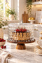 Bubble Glass Cake Dish – Cake and Dessert Presentation Container with Wooden Stand and Lid - 3