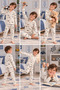 Boys' Pajama Set Car Patterned Long Sleeve Shirt Collar 2-Piece Pajama Set - 3