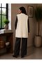 Front Buttoned Double Pocket V-Neck Women's Knitted Vest - 5