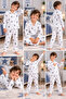 Boys' Pajama Set Animal Patterned Long Sleeve Shirt Collar 2-Piece Pajama Set - 2