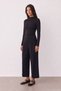 Women's Blouse with High Collar Detail Blz02639 Black - 2