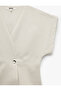 Regular Fit Short Sleeve V-Neck Single Button Double Breasted Cardigan - 3