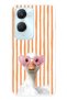 Vivo Y18 Compatible Transparent Phone Case with Heart Glasses and Duck Pattern