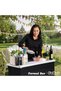 GoBar Portable Bar Table for Events - Pop Up Mobile Bartending Station with Travel Carrying Case - Black - 2