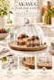 Acacia Base Glass Cake Dish – Cake, Pie, and Dessert Presentation Dish with Lid - 5