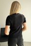 Crew Neck Glittery Soft Textured Blouse - 7