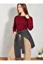 Women's knit scarf shawl - sweater-look square shoulder shawl 1407 anthracite - 5