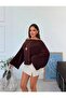 Women's Boat Neck Wide Sleeve Blouse with Pendant - 2