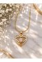 Stone Detailed Heart Necklace - 3