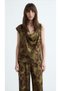 Women's Blouse with Ruffle Detail Blz02305 Khaki