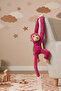 Dark Pink Monkey Plush Toy That Can Cling to Hands
