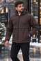 New Season Relaxed Men's Comfortable Fit Hooded Coat, Brown