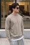 Men's Winter Thick Fleece Lined Soft Textured Crew Neck Regular Sweatshirt