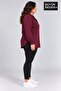Women's Plus Size Zippered Hooded Long Oval Hem Cardigan Spr26Bhr993 - 3
