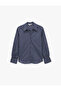 Regular Fit Cotton Turn-Down Collar Long Sleeve Striped Shirt