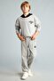Hooded 2-Piece Light Gray Boys' Top and Bottom Set G6174A8/Gr91 - 2