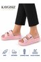 Women's Double Buckle Orthopedic Slippers Lightweight Non-Slip Sole Pool Beach and Daily Slippers - 5
