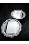 Stainless Steel Wavy Round 2 Piece Silver Stand for Cakes and Pastries Presentation Serving Stand - 2
