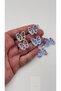 Butterfly Beads Blue Transparent Plastic Jewelry Beads 20Pcs
