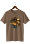 Collection Sazan Balığı Ve Balıkçı Printed Unisex T-Shirt – Angling Themed Short Sleeve Crew Neck