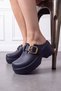 Navy Blue Women's Thick Heeled Hospital Chef Doctor Nurse Wet Floor Slippers Z045Nav - 3