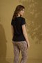 Silky Textured Short Sleeve V-Neck Pajama Set - 2