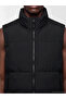 Xside Black Regular Fit Stand Collar Men's Puffer Vest - 3