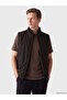 Southblue Brown Regular Fit Stand Collar Men's Puffer Vest