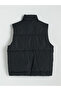 Xside Black Regular Fit Stand Collar Men's Puffer Vest - 7