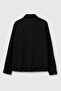 Women's Black Viscose and Lyocell Blended Buttoned Cuff Shirt - 4