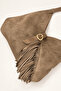 Women's Genuine Suede Leather Large Size Shoulder Bag with Tassel Detail, Large Volume Stylish Bag Elt1009 - 5