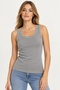 Women's Design Camisole Glittery Fabric Chain Embroidery Detailed Athlete Style Stone Detailed Gray Slim T-Shirt - 3