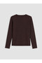 Peak New Season Brown Crew Neck 100% Cotton Women's T-Shirt - 7