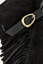 Women's Genuine Suede Leather Large Size Shoulder Bag with Tassel Detail, Large Volume Stylish Bag Elt1009 - 6