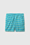 Men's Blue All-Over Print Detailed Drawstring Swim Shorts - 2