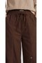 Elastic Waist, Lace-Up, Side Pocket Gabardine Fabric Shalwar Trousers - 3