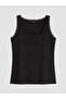 Lcw Curve Black Plus Size Women's Athlete with Lace Detail - 3