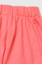 Girl's Coral Shorts Skirt with Logo Detail on the Back and Crossed Front - 2