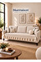 100% Cotton Ruffled Bohemian Sofa Cover - Sofa Bed Cover 7 Different Colors 95X205 cm