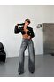 Trend Special Design Washed Effect Wide Leg Cross-Closure Baggy Denim Jeans - 6