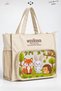 Children's Shoulder Bag with Transparent Pocket and Water Bottle Compartment for Nursery, Kindergarten, Primary School, Daily Use