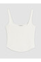 Vizyon New Season White Square Collar Lace Detailed Women's Undershirt - 5
