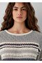Jacquard Loose Fit Comfortable Cut Women's Sweater. - 4