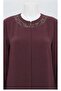 Burgundy Ethnic Pattern Detailed Long Robe - 3