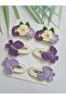 Handmade Knitted Hair Accessories Mixed Set of 6 Snap Clips (Suitable for All Age Groups) - 4