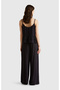 Women's Black 100% Viscose Pleated Top with Adjustable Straps - 3