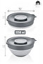 Collapsible Splash-Proof Mixer Bowl with Lid - Large Size Whisking and Mixing Bowl - Foldable Dough Kneading Bowl 3250ml Bpa-Free - 2