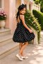 Girl's Stylish Dress with Polka Dot Balloon Skirt - 3