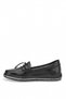 26Ksrrz1027 Women's Genuine Leather Casual Shoes Black - 3