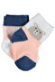 Hello Teddy Bear Girl 2-Piece Socks Bib-68404 - 7